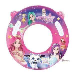 손잡이튜브 캐릭터 원형 어린이 75cm 물놀이튜브 안전 워터파크 컬러 물놀이용 여름 아동 동그란 키즈vwx95