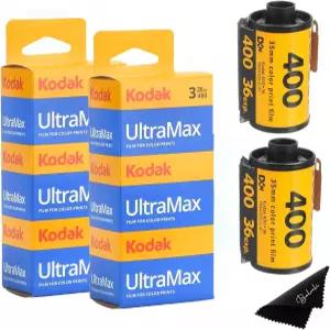 코닥 울트라맥스 400 35mm 필름 - 카메라용 36개 노출 롤 6팩