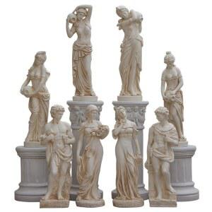 조각상 대형 모형 흰색 미술 계절여신 귀여운소품 대각주 인테리어 여성 조경