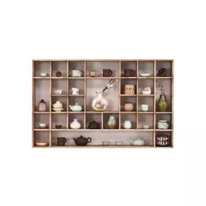 머그컵 진열장 수납함 원목 선반 커피잔 찻잔 카페 인테리어 그릇