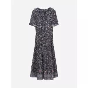 백화점 써스데이아일랜드 플라워 브이넥 보더 믹스 원피스 T254MOP252W