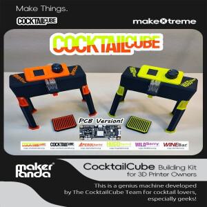 Cocktail Cube 사전에 플래시된 인쇄회로기판(PCB)가 있는 칵테일 큐브 DIY 조립 키트, 단계별 가이드, 코