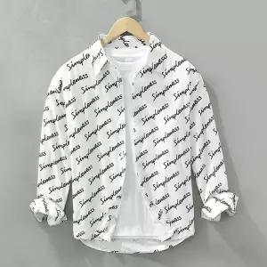 남성 긴팔 셔츠 프린트 루즈핏 뉴 캐주얼 코디 남방 심쿵해외구매