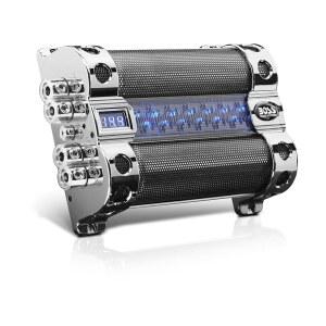 BOSS 오디오 시스템 캡 18 - 시스템의 저음 수요를 향상시키기 위한 에너지 저장용 패럿 자동차 커패시터, 역극성을 청각 경고음, 전압 과부하 저배터리 LED