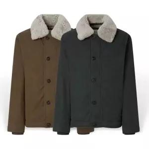 백화점 헤지스 252컬러 택1 남성 양털 카라 다운 덱자켓 HZJU5D407