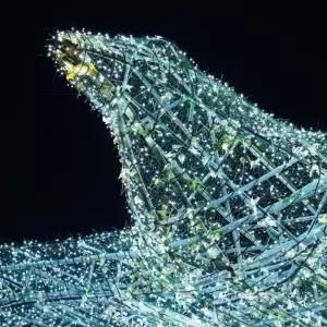 데코용품 은하수500구 녹색선 LED 백색 지니전구(50M)