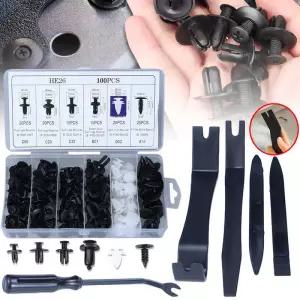 자동차 범퍼 도어 트림 패널 펜더용 플라스틱 패스너 클립 리벳 푸시 리테이너 공구 박스
