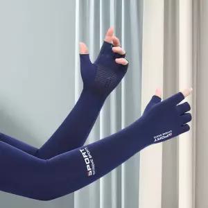 여름 자외선 차단 냉각 아이스 실크 팔 슬리브 통기성 신축성 커버 사이클링 러닝 스포츠용 태양