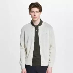 백화점 헤지스 남성 린넨 브리즈 라운드 가디건 HZSW6B204I2