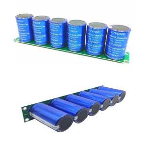 밸런싱 보드 회로 기판이 있는 자동차 슈퍼커패시터 정류 모듈 35 x 60 mm 2.7V 500F 6개 세트