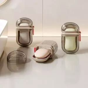 ( )깔끔한 휴대용 여행용 수영장 물빠짐 비누케이스_24844853