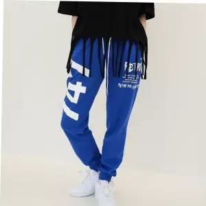 블루 바지 조거팬츠 댄스위드유 여성조거팬츠 댄스복 줌바 라인댄스