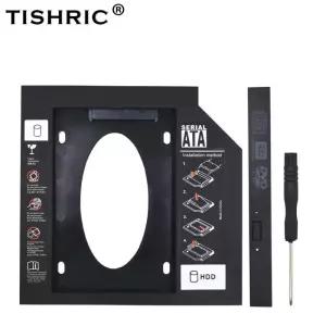 TISHRIC 플라스틱 HDD 캐디 9.5 또는 12.7mm SATA 3.0 Optibay 2.5 SSD DVD 하드 디스크 드라이버 CD-ROM