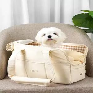 작고 휴대하기 편한 반려동물 숄더백 좋은 강아지 고양이 야외용 패브릭 어깨 크로스백