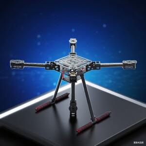 ZD550 ZD680용 우산형 접이식 탄소 섬유 드론 프레임 키트, 고정 랜딩 기어 포함