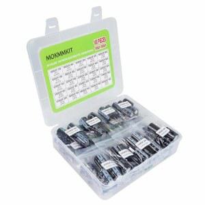 MOKMMKIT 25 가치 180개, 알루미늄 전해 커패시터 키트, 1000uF 1500uF 2200uF 3300uF 4700uF 6800uF 10000uF, 10V 16V 25V 35V 50V, 대용량 모음 세트