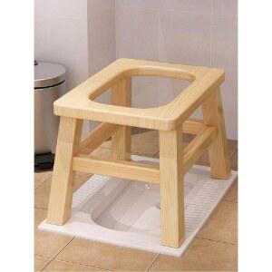 좌욕기 변기 의자 가정용 구멍뚫린 휴대용 욕실 화장실 좌훈 40형-목재4+논슬립