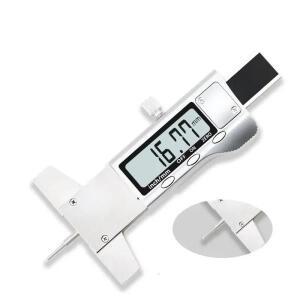 0.01mm 정밀 디지털 트레드 깊이 게이지 - 타이어용 미터법/인치 교환 기능이 있는 0-25mm LCD 스테인레스