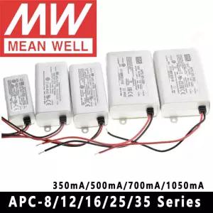 Mean Well APC-8/12/16/25/35-250/350/500/700/1050mA Meanwell 실내 LED 조명 SMPS 정전류 스위칭 전원