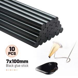 10개입 7x100mm 블랙 핫멜트 글루 스틱 글루건용 자동차 수리 도구 차량 덴트 무도색 제거 핸드 DIY 수리 도구