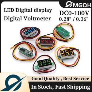 0.28 / 0.36 인치 DC LED 디지털 전압계 0-100V 측정기 자동차 모바일 전원 테스터 감지기 12V 빨간색 녹색