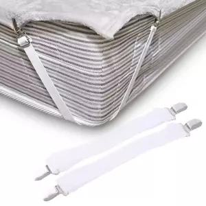 침대시트 고정 집게 화이트 4P 침대커버 핀 고정툴