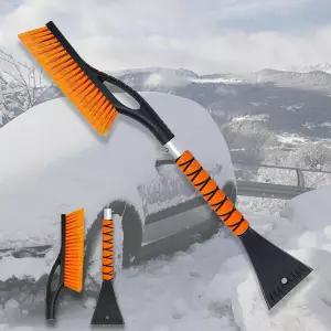 위메우 27인치 자동차 앞유리용 스노우 브러시 및 스 스크레이퍼 2-in-1 액세서리 분리형 트럭 SUV용 폼