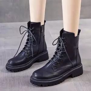 여성 2컬러 기본안감/털안감 옆지퍼 플랫워커