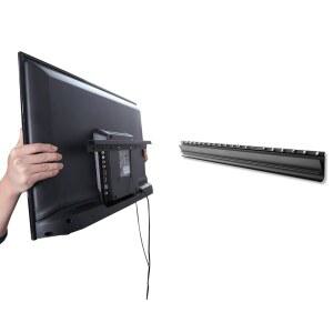 AENTGIU 스터드리스 TV 벽걸이, 26-55인치 평면 TV용 헤비 듀티 드라이월 브래킷 걸이, 스터드 없음, 드릴 앵커 모든 하드웨어가 포함된 간편한 설치