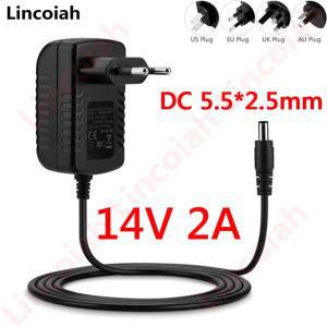 14V2A AC 100V-240V 변환기 어댑터 DC 14V 2A 2000mA 28W 전원 공급 장치 V 볼트 EU/US/UK/AU 플러그 5.5mm