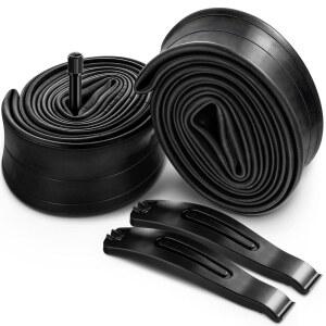 26인치 x 1.75 / 1.95 2.10 2.125 자전거 타이어, 슈레이더 밸브가 장착된 산악 내부 튜브, 2PCS 레버에 호환되는 Hapleby 프리미엄 튜브