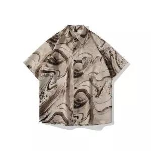 픽호샵 남자 키작남 솔리드 셔츠 트렌드 쿨링 빅사이즈 잉크젯 보카시 얇은 꾹1