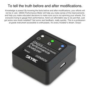 SKYRC GSM020 GNSS 성능 분석기 RC 자동차 헬리콥터 FPV 드론용 전력 블루투스 APP GPS 속도계