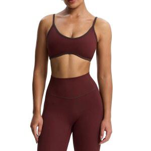 Aoxjox 여성 컬러 블록 운동 스포츠 브라 피트니스 렉시 스트래피 요가 크롭 탱크
