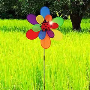 2단 야외장식 무지개천 바람개비 정원용 파티소품 CWD044CB