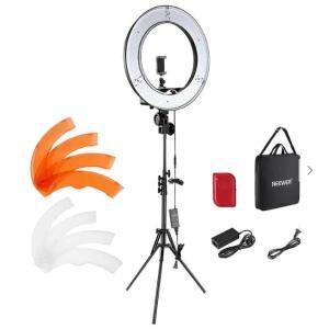 NEEWER RL-18 18인치 LED 링 라이트 키트 55W 5600K  가용 (스탠드 및 휴대폰 홀더, 소프트 튜브 가방 포함
