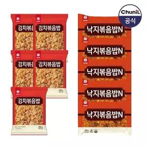 [천일식품] 김치볶음밥250g 5봉 + 낙지볶음밥250g 5봉
