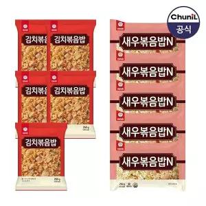 [천일식품] 새우볶음밥250g 5봉 + 김치볶음밥250g 5봉