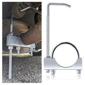 행거가 있는 2.5인치 배기 클램프, 2-1/2인치 파이프용 클램프가 헤비 듀티 행거, 자동차 트럭 시스템용 범용 머플러 행거 도구(2.5인치)