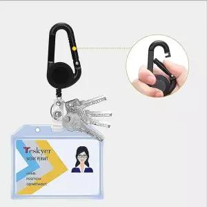 카라비너 키링 2p 캠핑 등산 열쇠고리 스프링형 보강스트랩 고정력 휴대용 멀티 키홀더 WFJ6ZQU