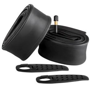 팬스프로 26인치 자전거 튜브 26x2.125 26x2.20 26x2.25 26x2.30 26x2.35 26x2.40 타이어 레버 2개, 48mm 슈레이더 밸브 프리미엄 품질 부틸 내부 2팩