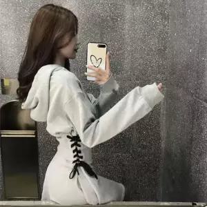 가을미니원피스 니트 긴팔 치마 편안한 여성용 우아한 연말룩