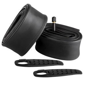 팬스프로 20인치 자전거 튜브 20x2.125 20x2.20 20x2.25 20x2.30 20x2.35 20x2.40 타이어 레버 2개, 32mm 슈레이더 밸브 프리미엄 품질의 부틸 내부 2팩