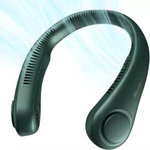 지슬라이프 휴대용 넥 선풍기 핸즈프리 블레이드리스 5단속 4000mAh 배터리 작동 웨어러블 트위스터블