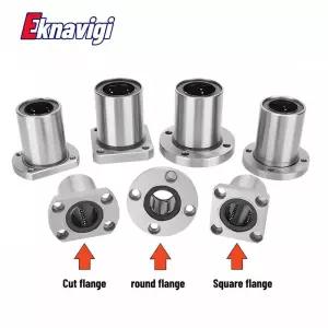 1PCS LMF6UU 8 10 12 타원형 플랜지 부싱 라우터 샤프트 3D 프린터 부품 막대 용 CNC 선형 베어링