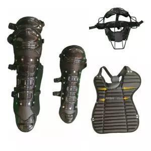 야구 포수 검은색 보호 테두리 청소년 보호대 장비 랙가드 무릎 얼굴보호대