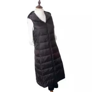 헐크 여성 롱 다운 베스트 슬림핏 오버핏 나시 후드 코트 KKE3