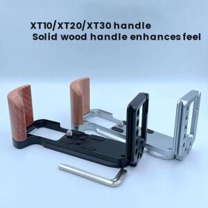 핸드 그립 퀵 릴리스 Fujifilm Fuji XT30 II XT20 XT10 카메라 핸들 용 나무 L 플레이트