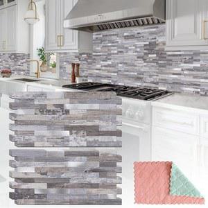 스타일로뷰 20장 스틱 백스플래시 타일로 자가 금속 실버 주방 백스플래 접착