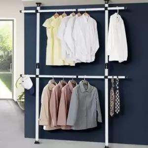 ( )수납 2단 행거 튼튼한 정리 천장 고정식 기둥형_24841532